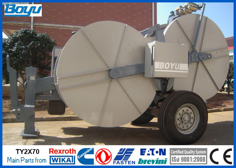 Overhead Cables Power Line Stringing Machine , Two Bundle Conductor