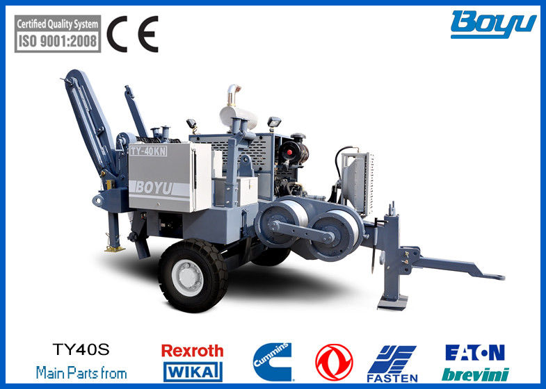 110kv Transmission Line 40kn Tension Stringing Equipment with Cummins