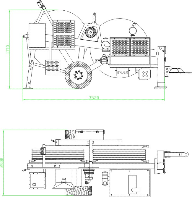 Single Conductor Hydraulic Cable Stringing Equipment Pulling Machine 40kN 4T , Cummins Engine