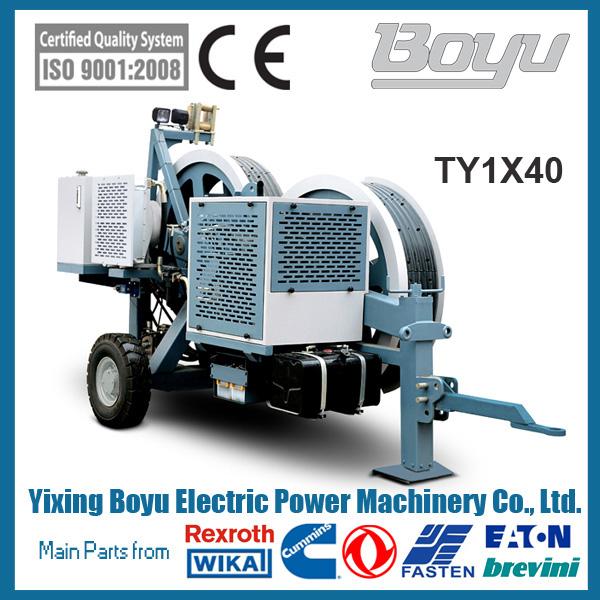 Single Conductor Hydraulic Cable Stringing Equipment Pulling Machine 40kN 4T , Cummins Engine