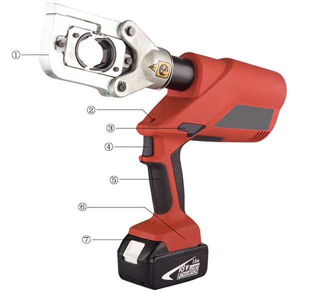 Portable Battery Powered Hydraulic Cable Crimping Tool 16300mm2 Long Life