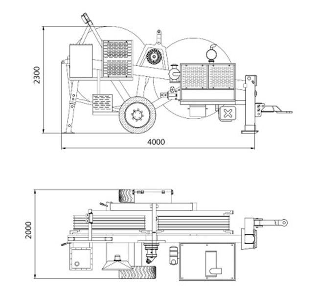 1200mm Bull-wheel Diesel 48kw(85hp) Hydraulic Pull Tension Machine 35kn 3.5t Diesel Cummins