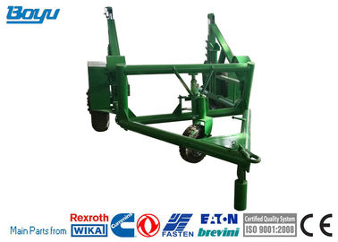 Green Color Stringing Equipment Reel Carrier Trailer Max Capacity 50kN