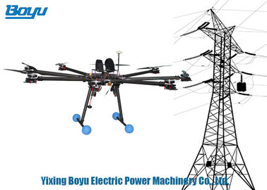 UAV Drone Transmission Line Stringing Tools With Camera For Power Line , Vertical
