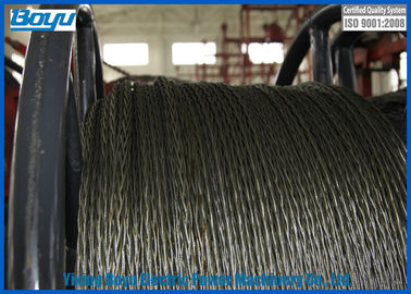 18 Strands Anti twist Galvanized Steel Wire Rope for Transmission Line Stringing 252kN 20mm Diameter