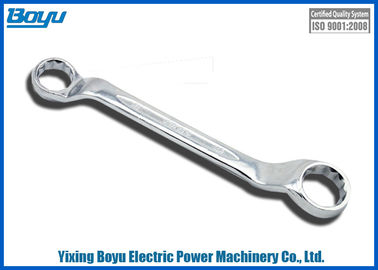 Transmission Line Tool Double Ring Ratchet Wrench , Senior Alloy Steel