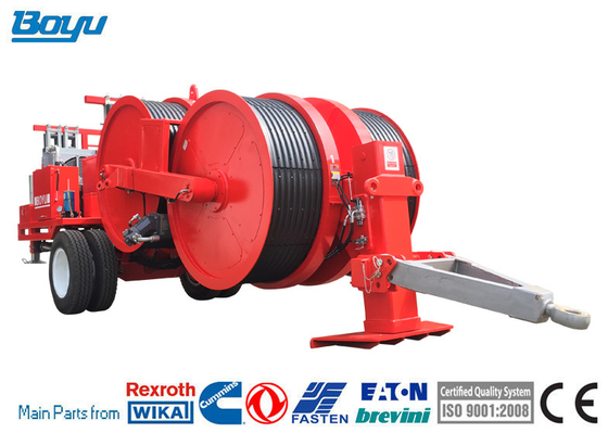 Overhead Power Line Tension Stringing Equipment Max Continuous Tension 2×65kN Hydraulic Conductor Tensioner