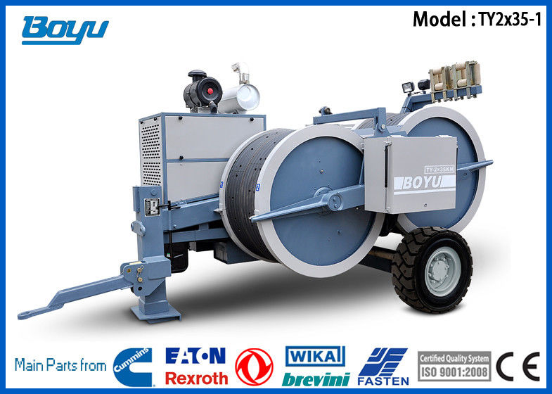 2 x 40KN Overhead Line Equipment Hydraulic Wire Cable Tension Machine Hydraulic Pump German