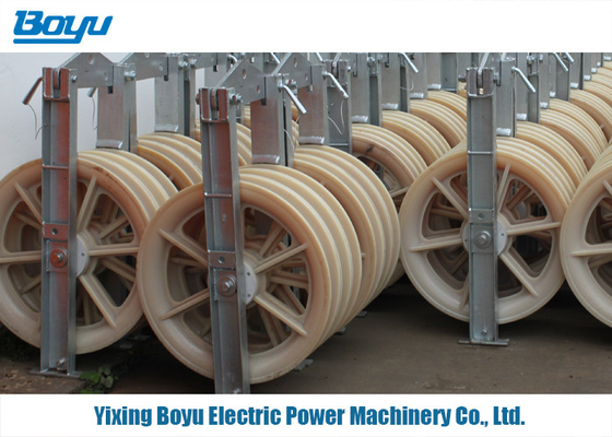 Galvanized Steel Frame Bundled Conductor Pulley 3 Sheave Pulley Blocks