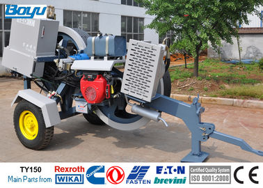 1 x 30KN Overhead Line Equipment , 12V Air Cooling Electric tensioner Honda Gasoline Engine 12kw German Rexroth Reducer