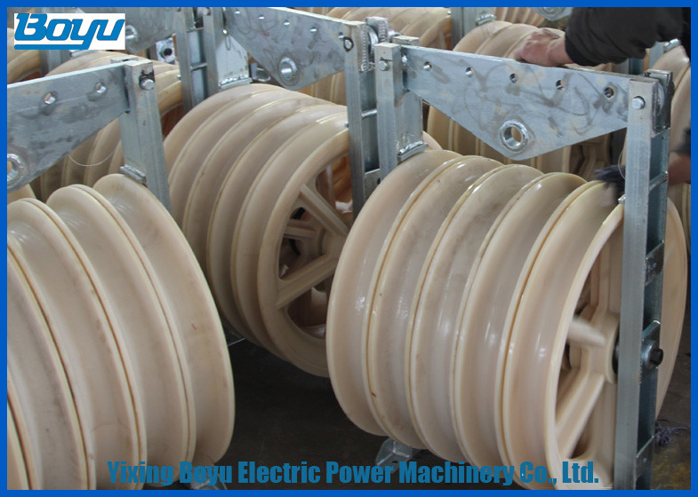 Large Diameter Bundled Conductor Pulley , Stringing Block with Five ...