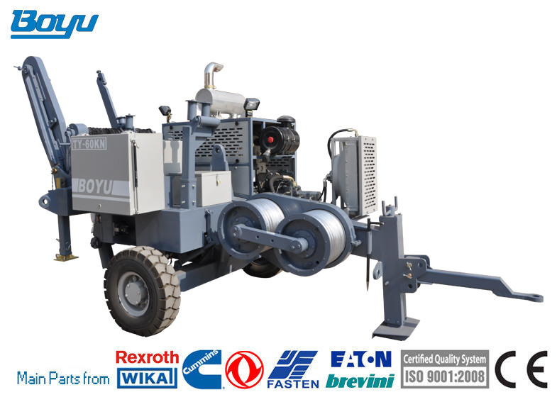 77kw 103hp 60kn Hydraulic Puller Transmission Line Stringing Tools